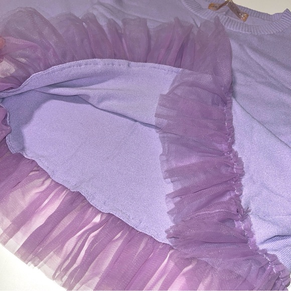 Lilac frilly tutu like knitwear - Picture 6 of 9